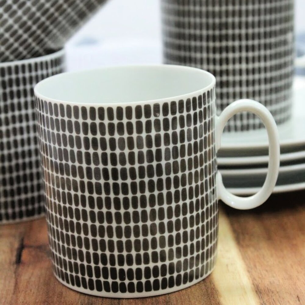 Vintage 8 Piece Onyx Grey By Continental China (Germany)